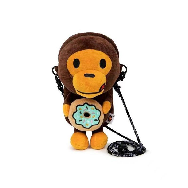 Plush Japanese Love Model Stuffed Baby Monkey Messenger Bag - Playful, No-Frills Trendy Mobile Phone Bag for Kids (Toys & Hobbies, Dolls & Stuffed Toys)