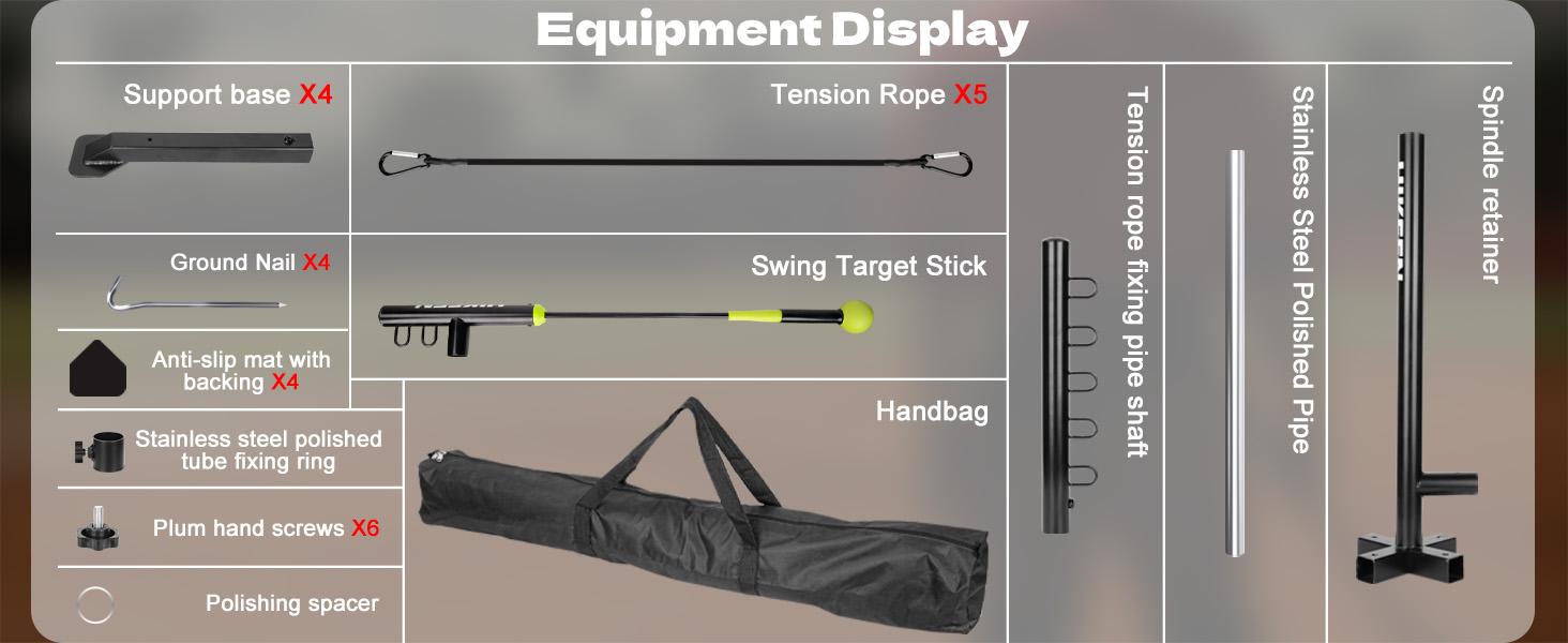 Hikeen Baseball Swing Trainer for Batting Practice – Adjustable Height, 5 Resistance Bands, Anti-Dent Ball Head, Sturdy Base with Ground Stakes & Carry Bag Home Workout Equipment baseball drip