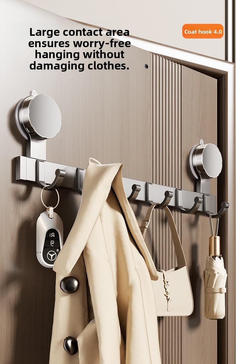 Strong Hold Suction Cup Hook, No-Drill Wall Mount Organizer, Ideal for Bathroom & Bedroom Storage, Holds Clothes Towels Robes