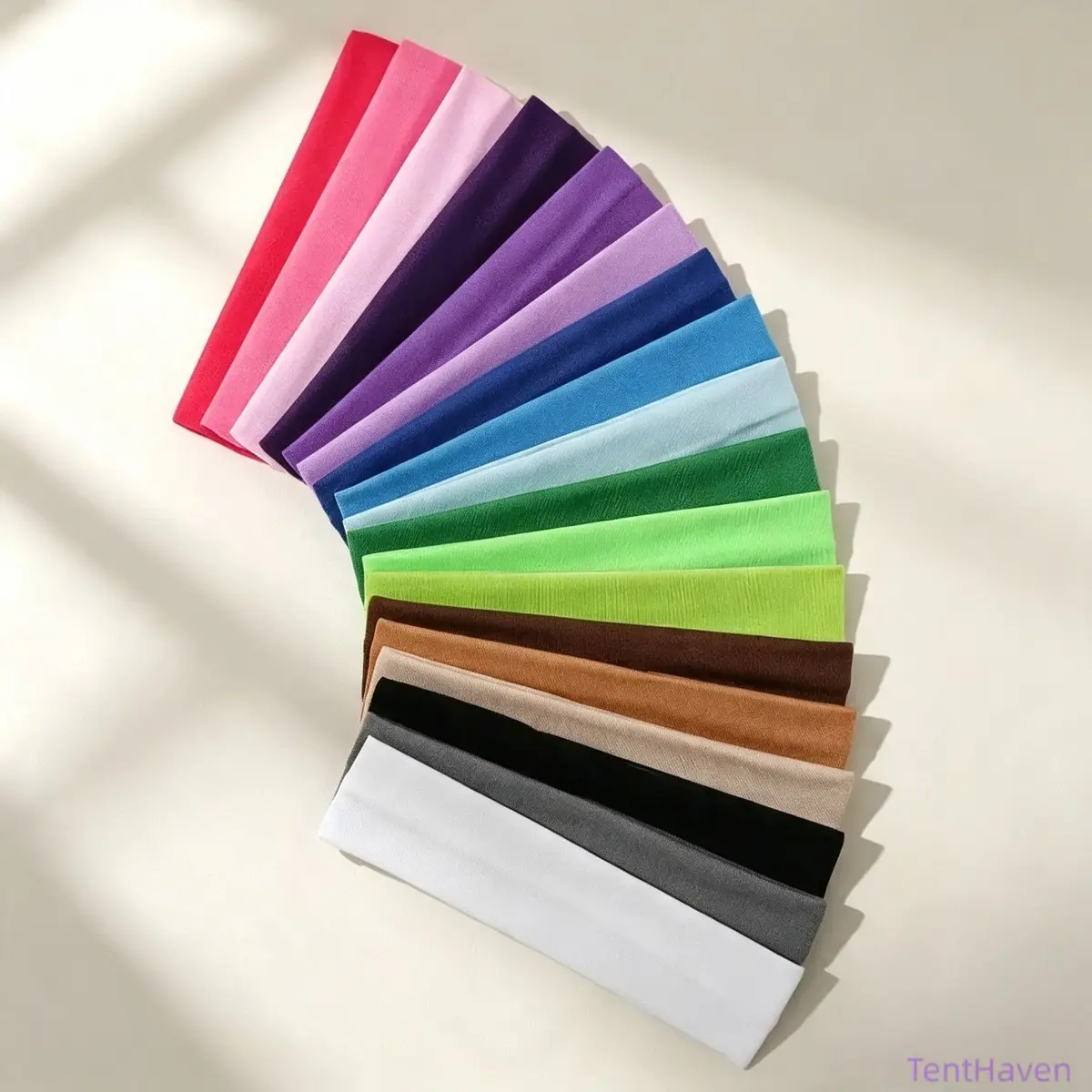 18 Pcs Women Multicolor Elastic Sports Headbands, Sweat Wicking Non‑Slip Stretch Hairbands, All Season Fitness Hair Accessories For Yoga Running Workout DIY