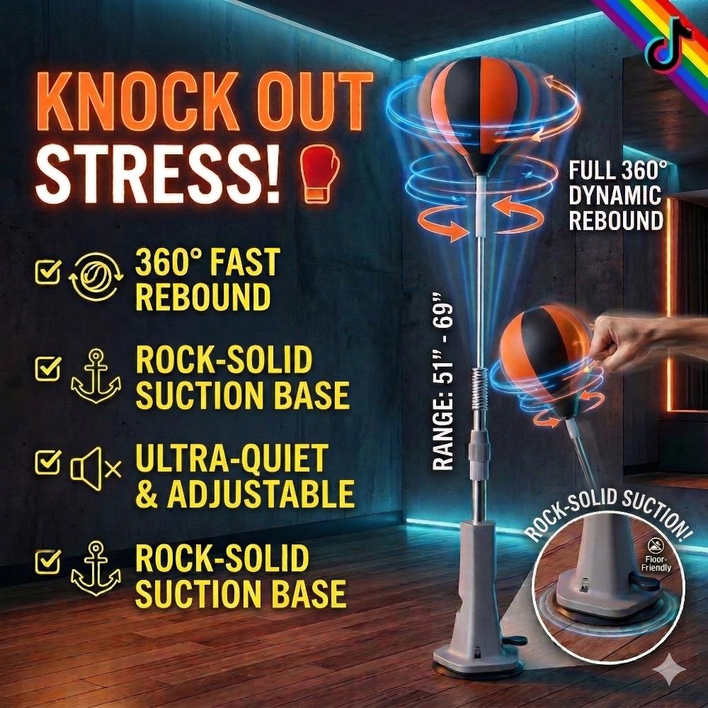 Professional Cobra Reflex Bag with Stand - Height Adjustable Heavy Duty Boxing Ball for Home Gym