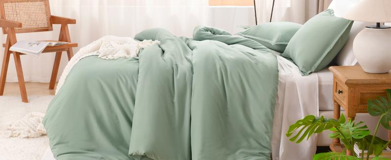 Litanika Comforter Set - 3-Piece Luxury Bedding with Cationic Dye Technology & Hypoallergenic Down Alternative - Available in Multiple Colors & Sizes - Flat Weave, Vacuum-Packed for Compact Shipping