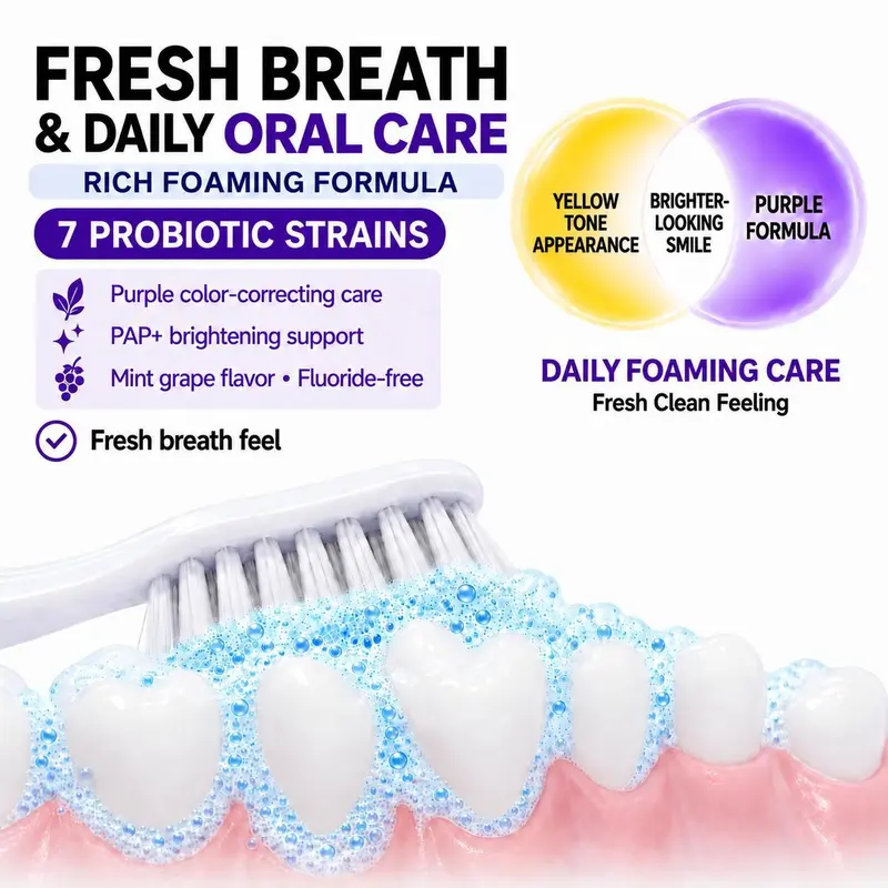 DrWhiten New 7-Probiotic Brightening Toothpaste | Purple Toothpaste ...
