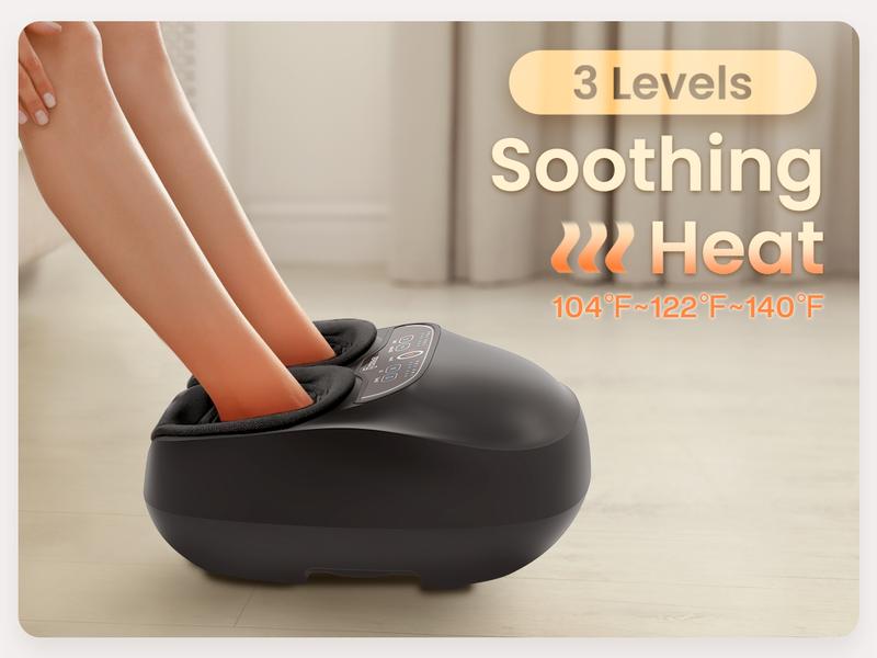 COMFIER Foot Massager Machine with Heat, Shiatsu Feet Massager  Remote Control, Customizable Settings, Pause Function, Comfort Adjustable Gift Mom