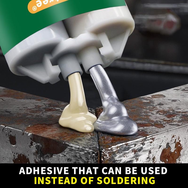 Jstree High-Temperature Metal Repair Adhesive, Cast Iron Aluminum Stainless Steel Strong Welding Glue, Waterproof Oilproof Leak Sealant 80g