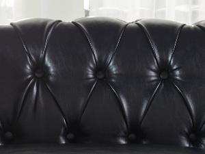 Giratree Furniture U Shaped Large Sectional Sofa, Chesterfield Leather Faux Couch Tufted Accent Sofa with Scroll Arms and Nailhead for Living Room, Office