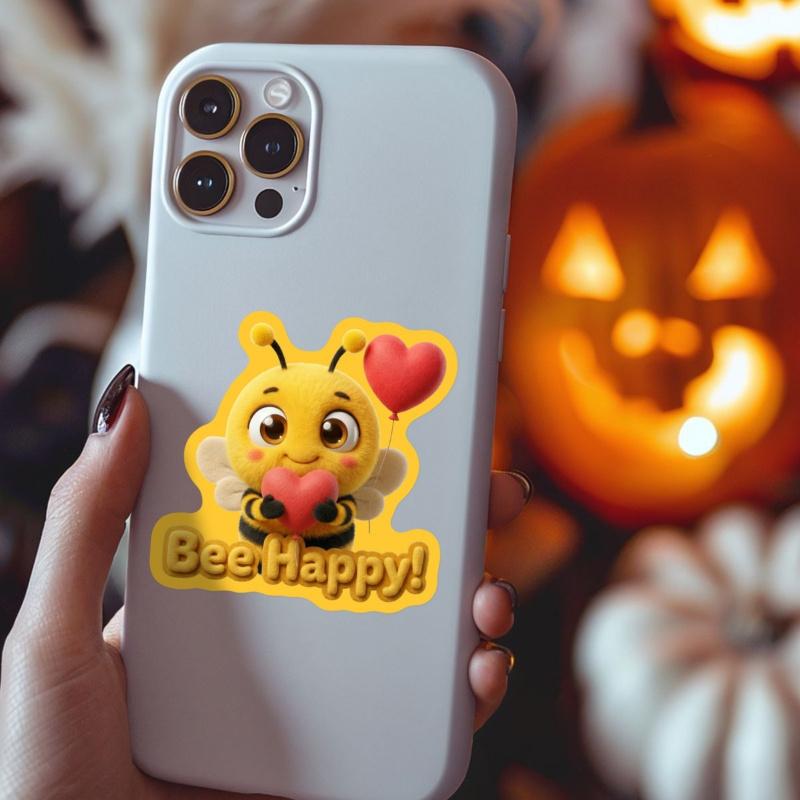 New 50-sheet set of 3D cartoon cute and adorable pet positive slogan stickers for waterproof cups and notebook decorative stickers