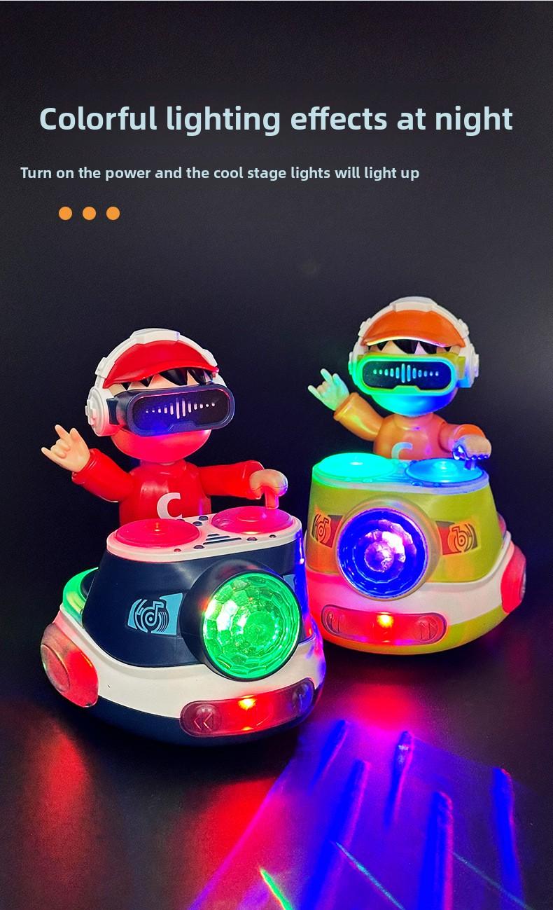 New electric universal DJ player, electric speaker toy for boys, cool light and music children's toy, children's gift, holiday gift, Christmas gift, New Year's gift (batteries not included, requires three AA batteries)