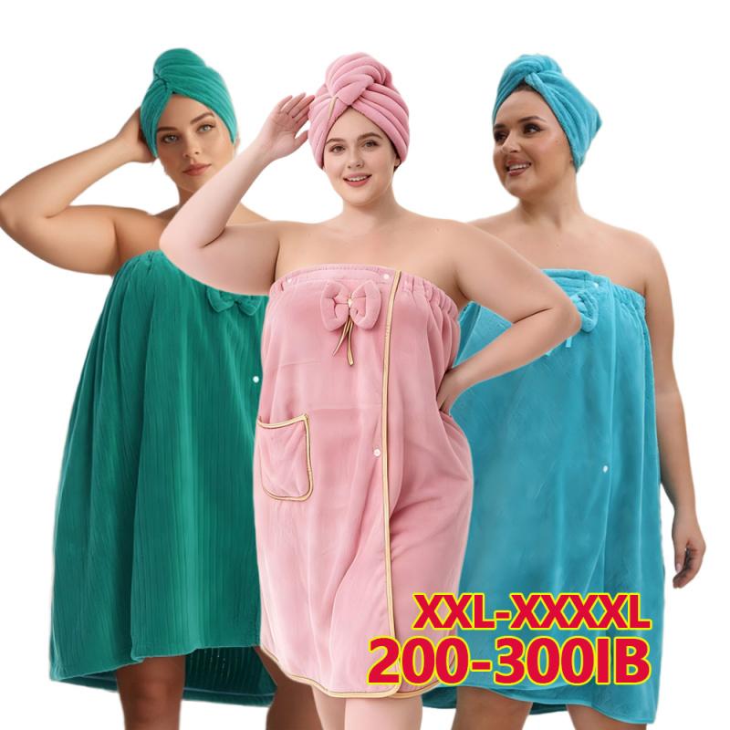 Set of 2 Includes a Large Adjustable Bath Skirt with in Sizes XXL-XXXXL (81*210Cm) And a Triangular Hair Drying Cap. Multicolored,Thickened Enlarged, Suitable for Home Use, Travel, Steam Rooms, Spas