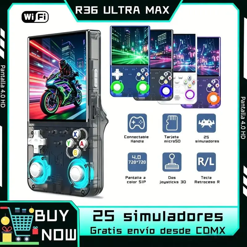 R36 Ultra Retro Handheld Game Console, 4.0-Inch IPS Screen, 128GB Storage, Portable Linux System, R36 Ultra R36 Pro R36 Max