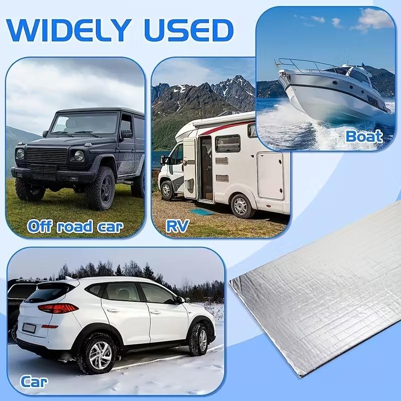 10-Pack Car Soundproofing Mats for Engine Hood - Waterproof, Oil-Resistant Foam Noise Reduction Accessories