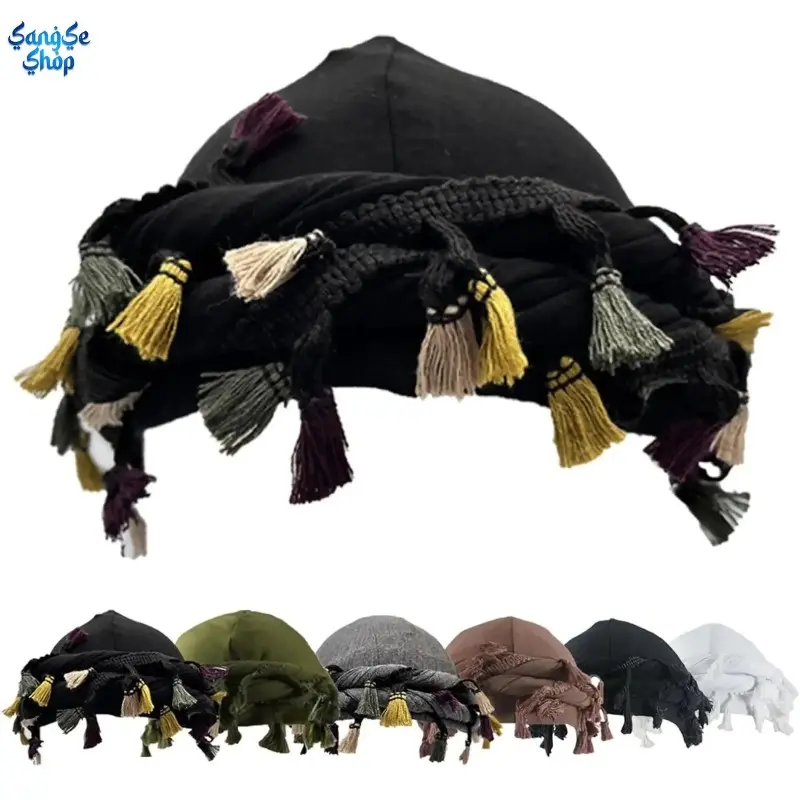 Unisex Cotton Turban Durag, Satin‑Lined Adjustable Twist Halo Head Wrap, Breathable Wig‑Safe Satin Hair Protection Accessory for Sleep Daily Wear