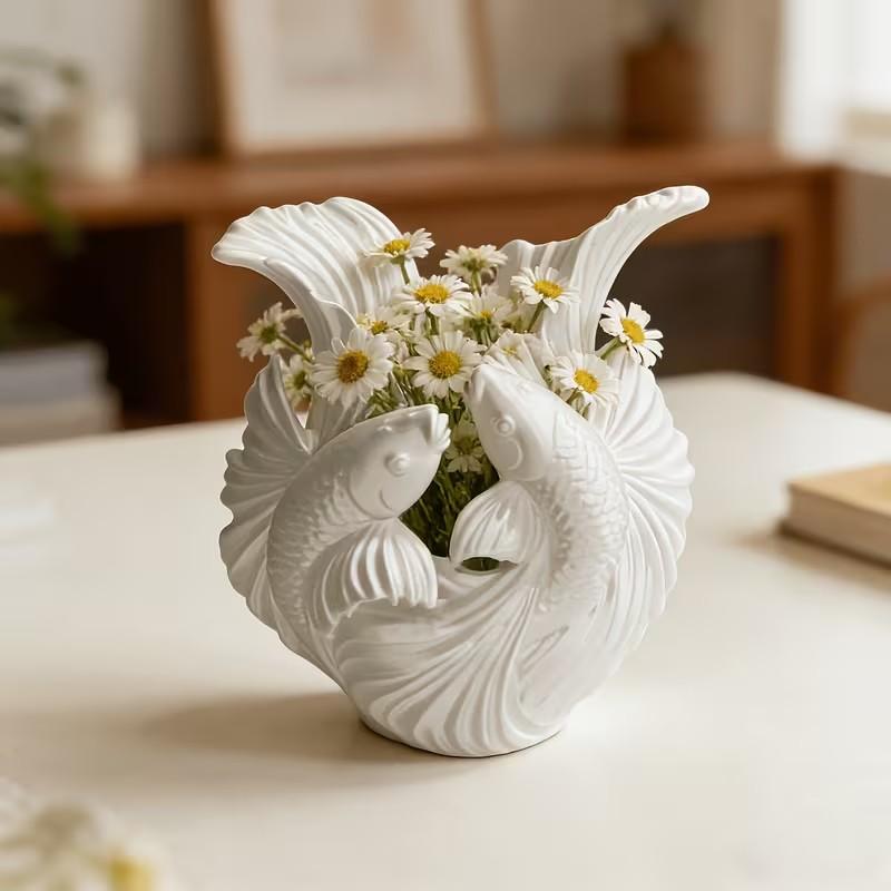 Fish-Shaped Desktop Organizer Box, 3D Printed, Ideal for Pens, Pencils, Brushes, Office Supplies, Creative Storage Solution