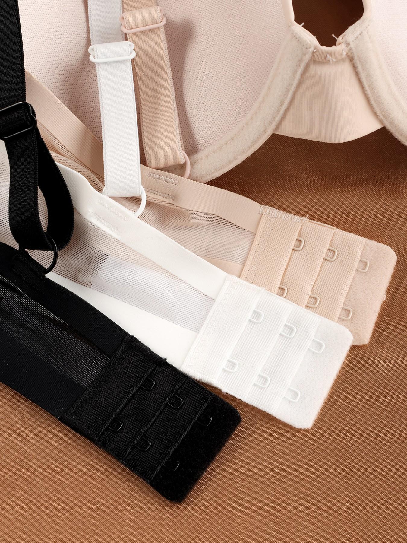 💥3 Pack Women's Full Coverage Seamless Smooth Underwire Bras, Push Up Side Support Anti-Sagging Shaping Fit Bra, Breathable Mesh Wings Adjustable Straps, Skin-Friendly No Pinch Daily Wear Classic Elegant 3 Colors Everyday Bras✨