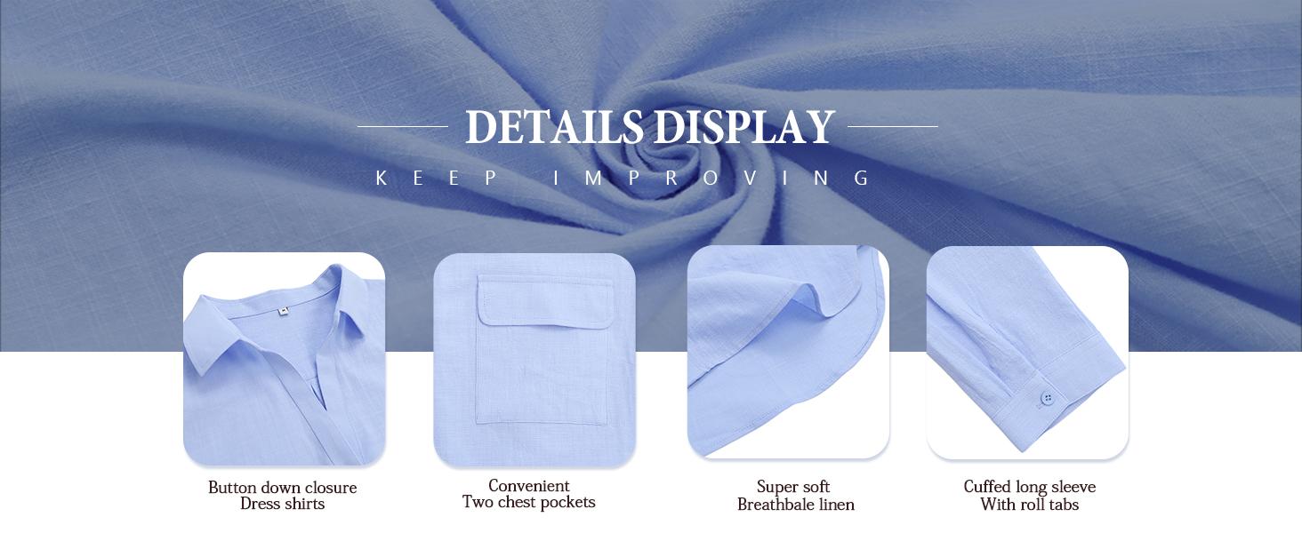 JEKAOYI Womens Oversized Roll Up 100% Cotton Button Down Long Sleeve Shirts V Neck Cuffed Sleeve Work Solid Blouse Tops with Pockets SpringStatements JEKAOYI Womens Oversized Roll Up 100% Cotton Button Down Long Sleeve Shirts V Neck Cuffed Sleeve Work Solid Blouse Tops with Pockets SpringStatements
