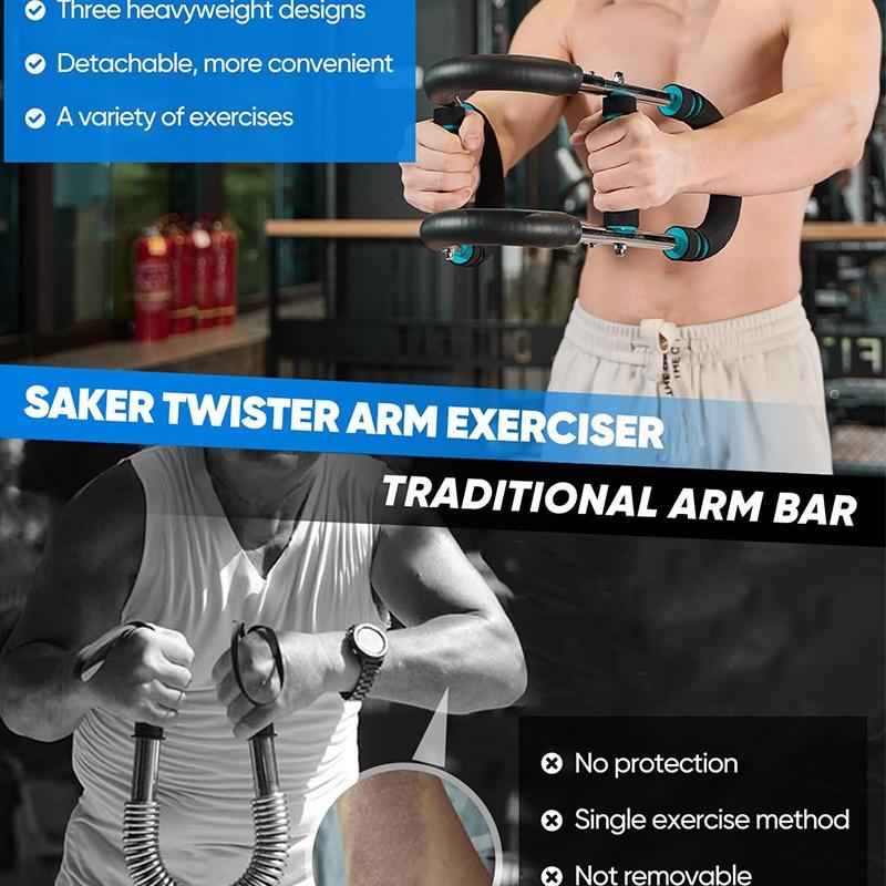 Muscle Burn Arm Exerciser, Shoulder Chest Trainer, Boost Muscle Burn, Home Use，Chest Arm Training Bar, High-strength Spring, Chest Tricep Exerciser, Non-slip Handle, Detachable for Storage，Adjustable Resistance Arm Chest Trainer, Alloy Material