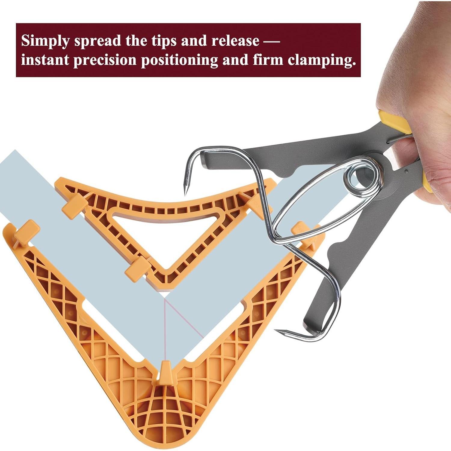 Versatile Corner Clamp Set for Woodworking.Hold and tighten the 90  right angle,T-joint,miter joint,cabinet  frames