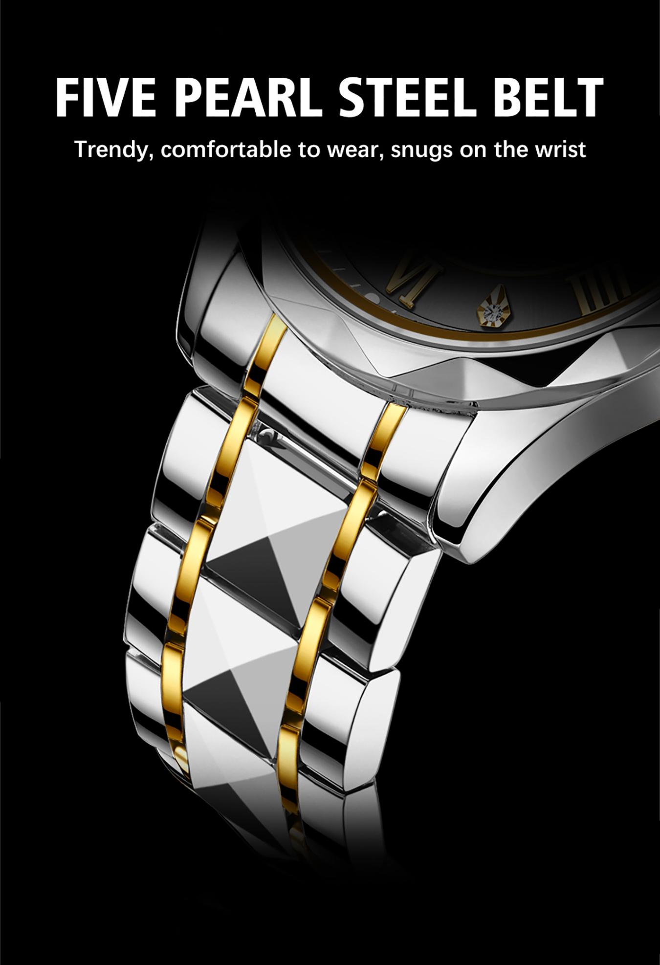 Light luxury men's watches, high-end men's quartz watches, business casual watches