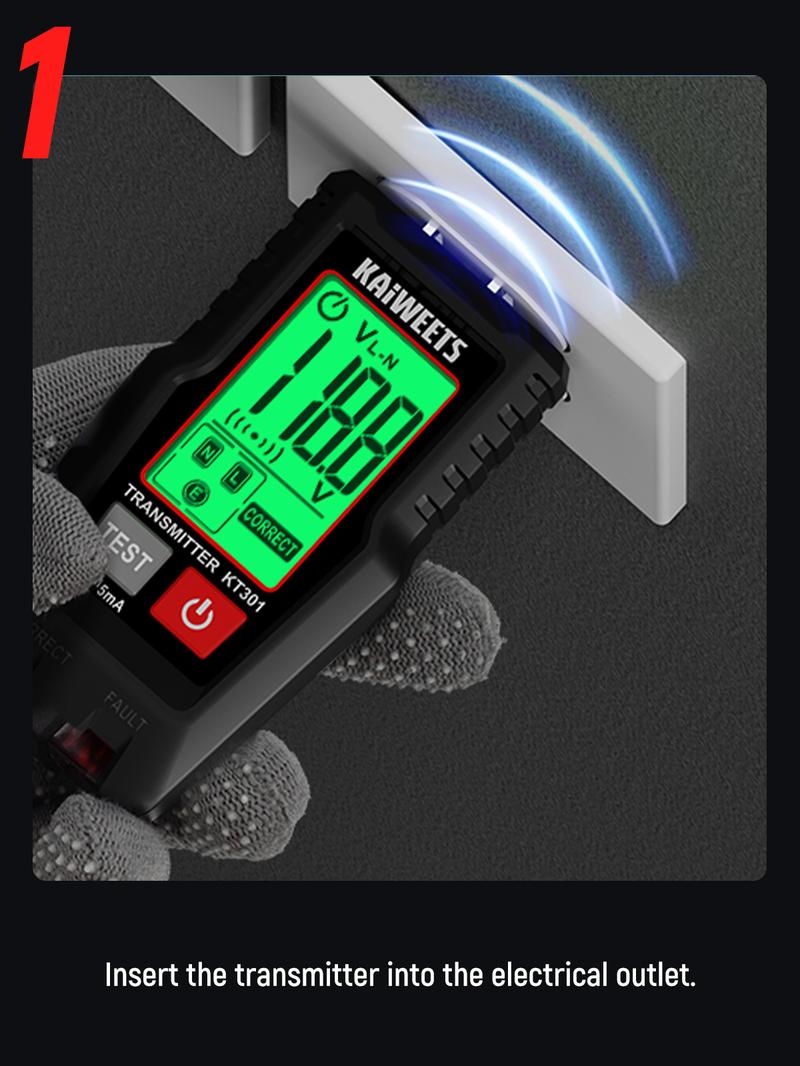 KAIWEETS Circuit Breaker Finder & GFCl Outlet Tester: 2-Piece Set for Quick & Accurate Breaker Locating, Voltage Detection, and GFCI Testing