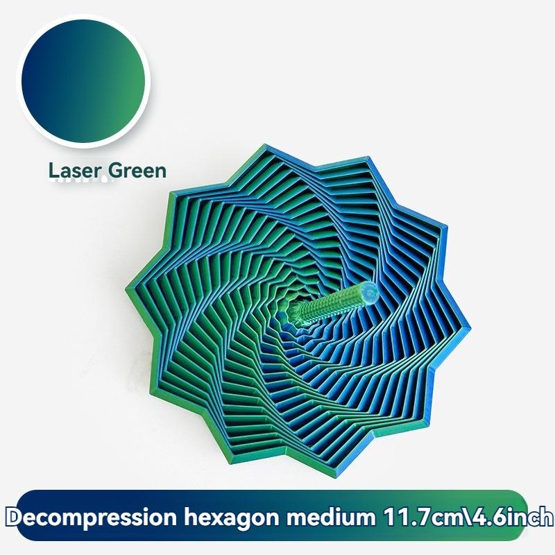 3D Printed Sensory Extension Star Object, Expandable Fractal Hexagon Handle, Honeycomb Rotating Spiral Design, Stress Relief Decoration, Perfect Gift for Adults, Stress Relief Fidget