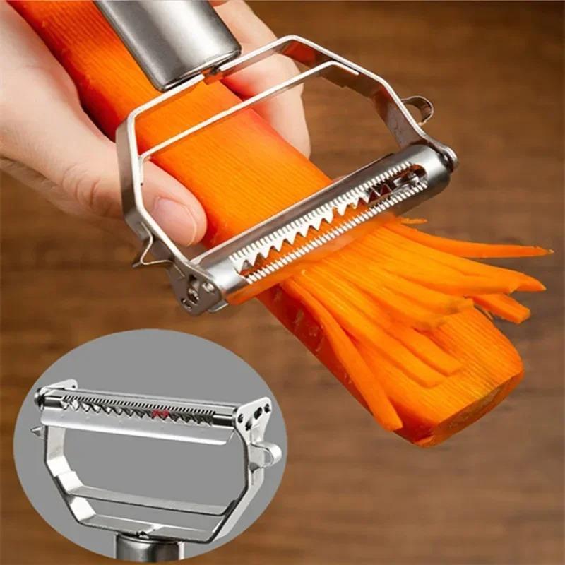 1PC Stainless Steel Peeler And Grater Household Potato Scraper Multifunctional Fruit And Vegetable Peeler And Grater Kitchen