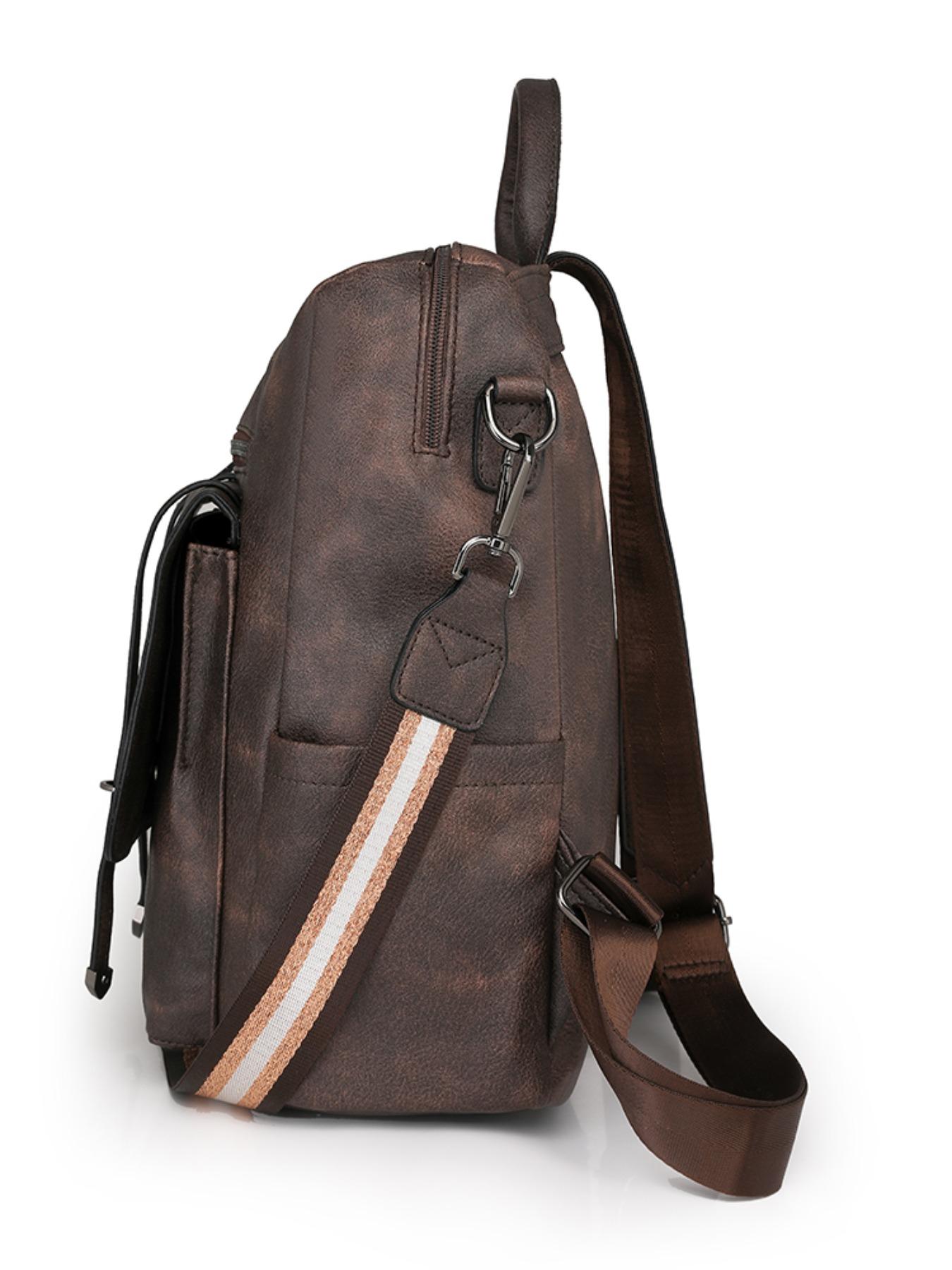 Women's Vintage Soft Leather Backpack, Multi-Functional Commuter Bag, Large Capacity Anti-Theft Handbag, Urban Fashion Accessory