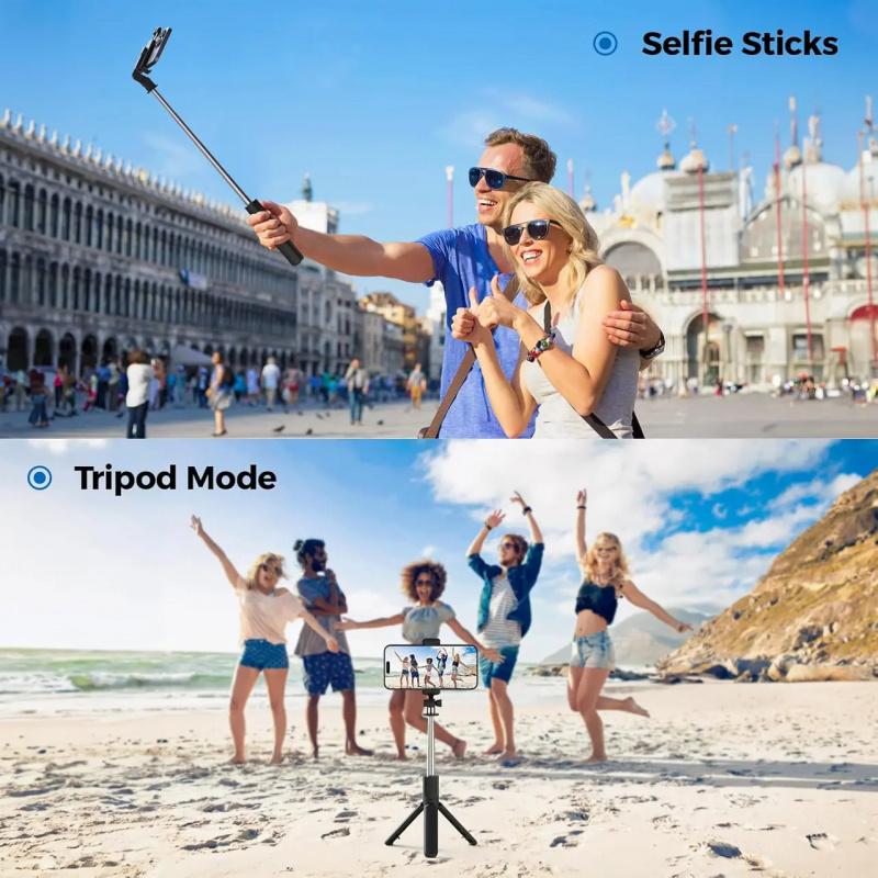 2026 Mini Selfie Stick, Tripod Selfie, with Focusing Function, Retractable, with stable four-legged base, 360-degree rotation and wireless Bluetooth remote control, Perfect for selfies, videos and live streaming, Compatible with most mobile phones, Light