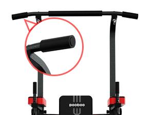 Pooboo Multi-Function Power Tower, Pull Up Bar and Dip Station for Home Gym, Strength Training Fitness Equipment with 350LB Weight Capacity