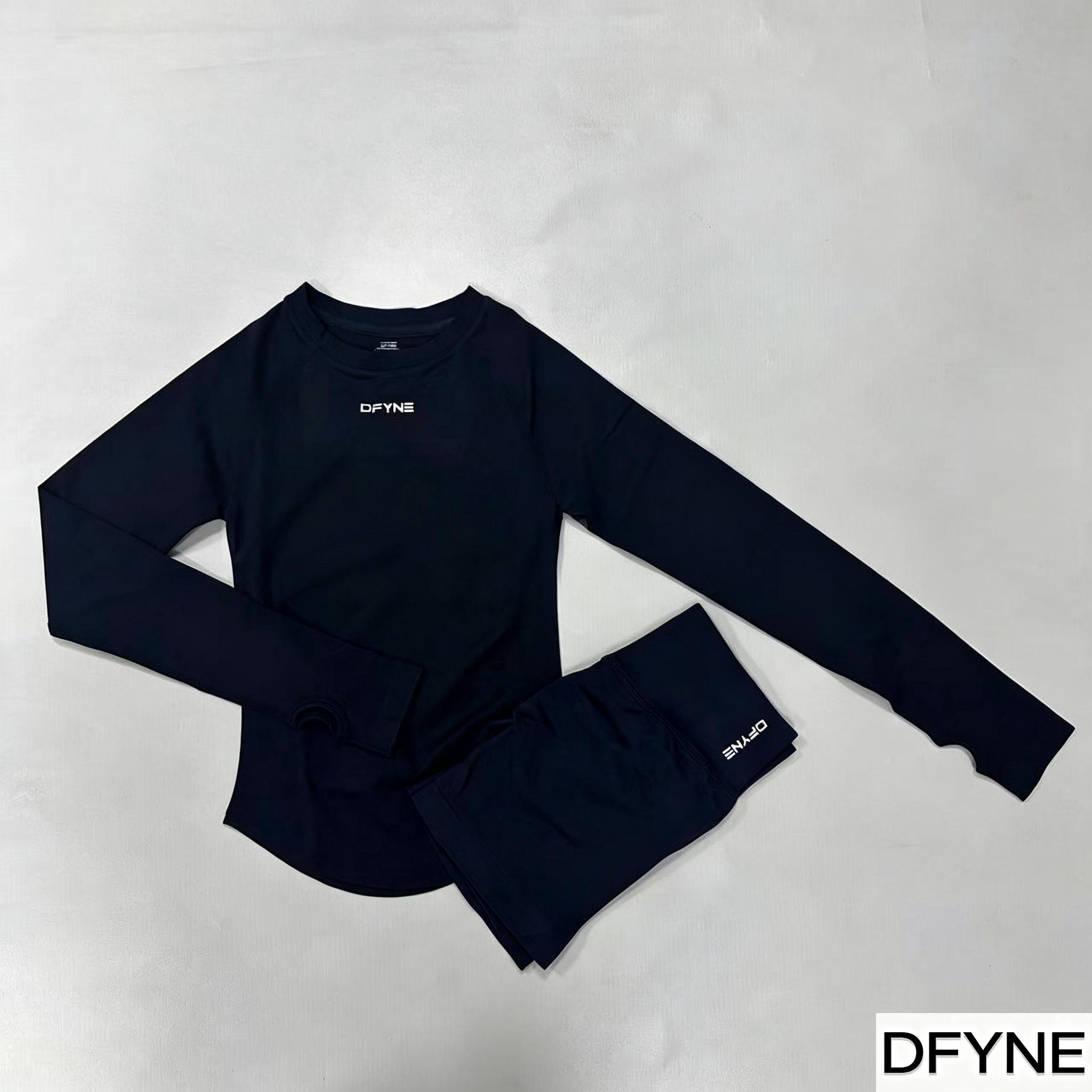 Dfyne Women's Seamless Long Sleeve High Performance Activewear Top - Lightweight, Breathable, 4-Way Stretch, Round Neck, Slim Fit, Multi-Size, Plus Size Gym Ootd Sporty Chic Tee for Yoga, Gym