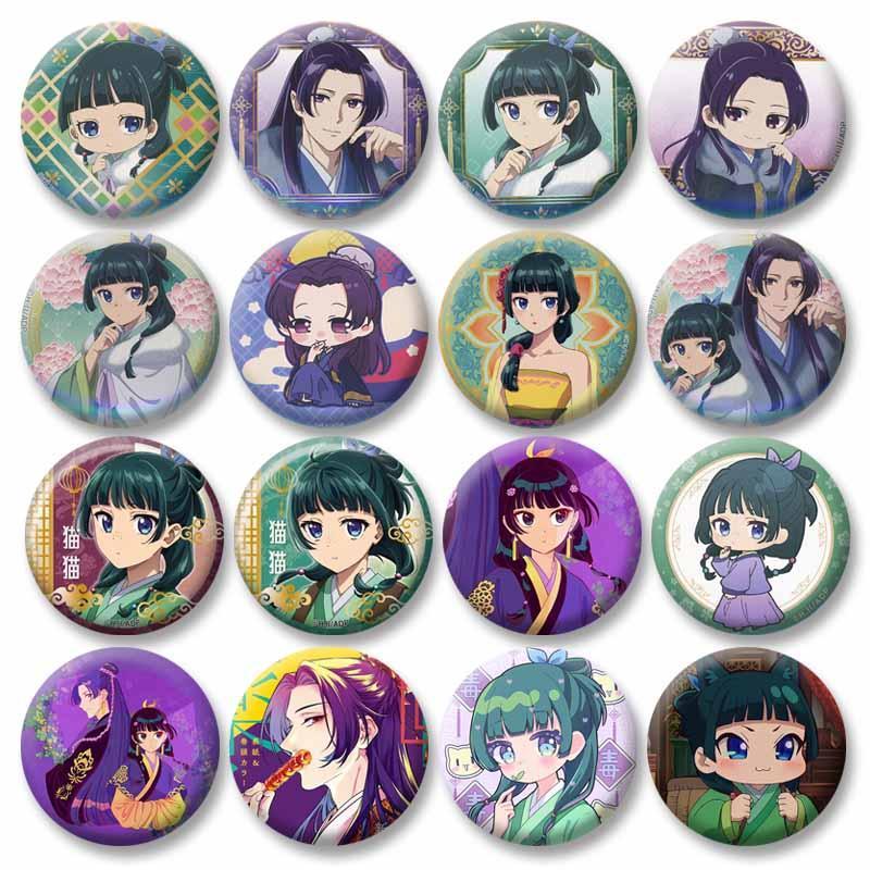 New The Apothecary Diaries Anime Icons Button Pins Mao Mao Cartoon Cosplay Badge Bvackpack Hat Brooch Accessories Jewelry Gifts