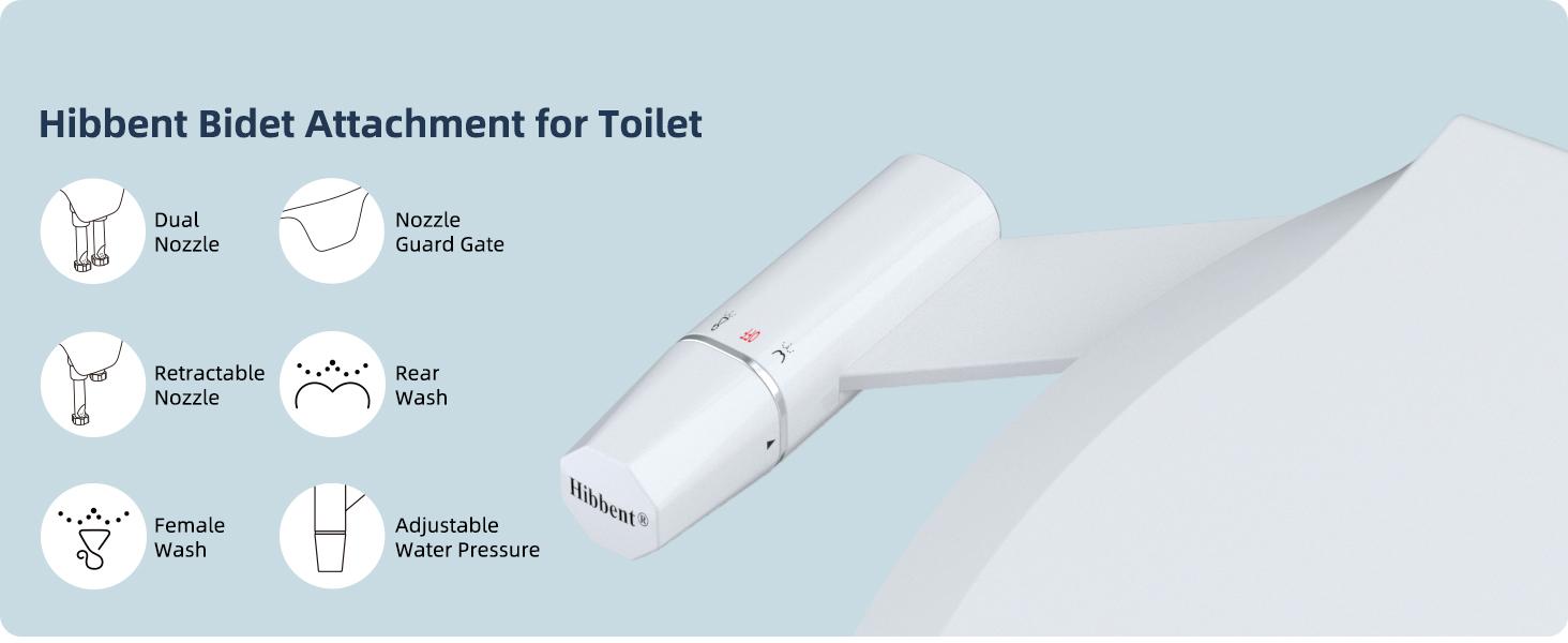 Ultra-Slim Bidet Attachment for Toilet, Non-electric Dual Nozzle (Frontal & Rear Wash) Hygienic Bidet Toilet, Adjustable Water Pressure with Fresh Water Bidet Toilet Attachment, White non-electric dual Ultra-Slim Bidet Attachment for Toilet, Non-electric Dual Nozzle (Frontal & Rear Wash) Hygienic Bidet Toilet, Adjustable Water Pressure with Fresh Water Bidet Toilet Attachment, White non-electric dual