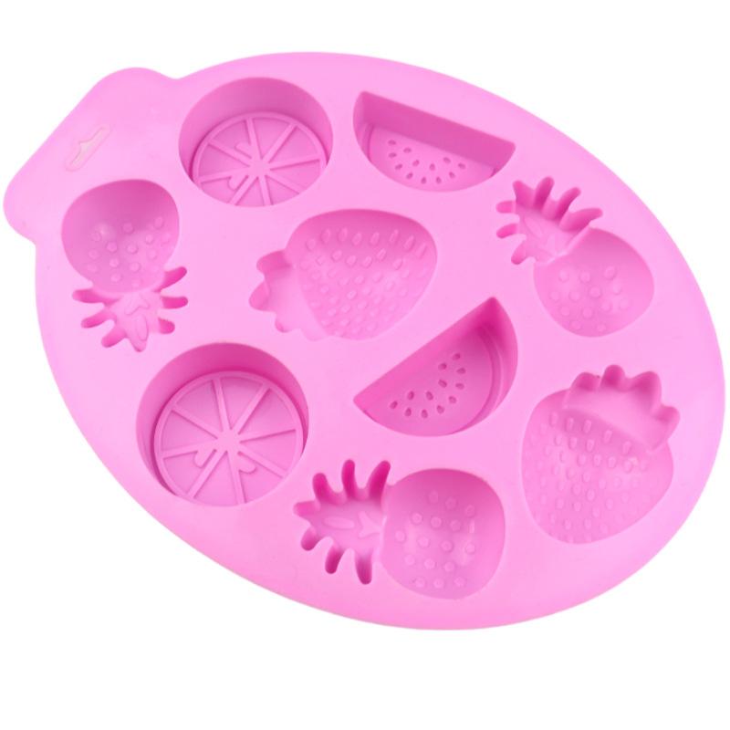 Fruit shaped baking silicone mold, multifunctional silicone mold, oven for freezing, soft and easy to demold, rinse with clean water, cake, chocolate, ice cubes, universal