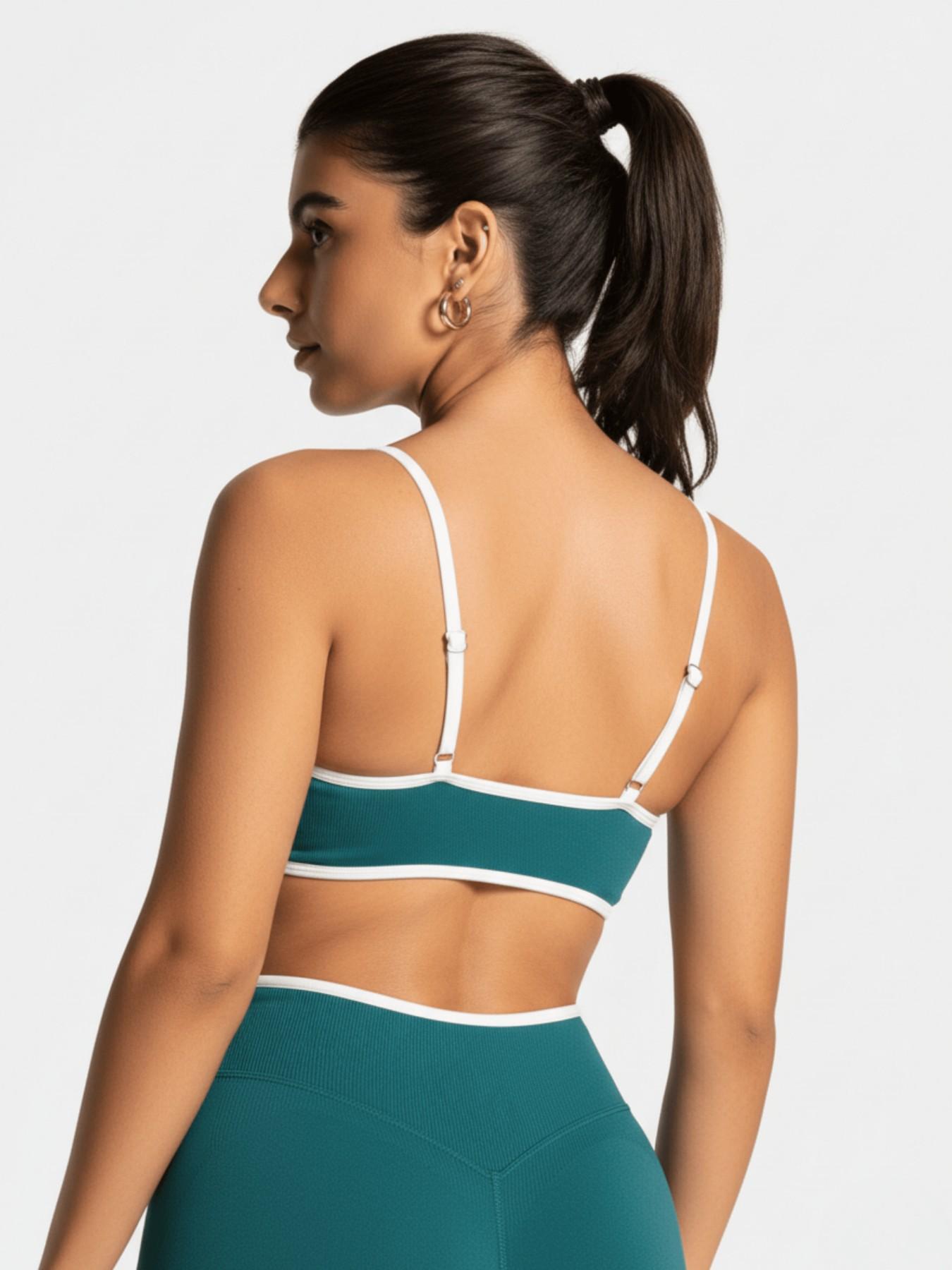 New Women's Color Block Sports Bra and Shorts Sporty Set, High Elastic Shaping Gym Wear for Yoga and Outdoor Training, Perfect for All Seasons