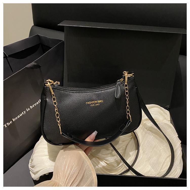 Women's Viral Cherry Charm Synthetic Baguette Bag - Cute Mini Shoulder Bag with Gold Chain, Ideal for Brunch, Date Night, Crossbody Daily Use