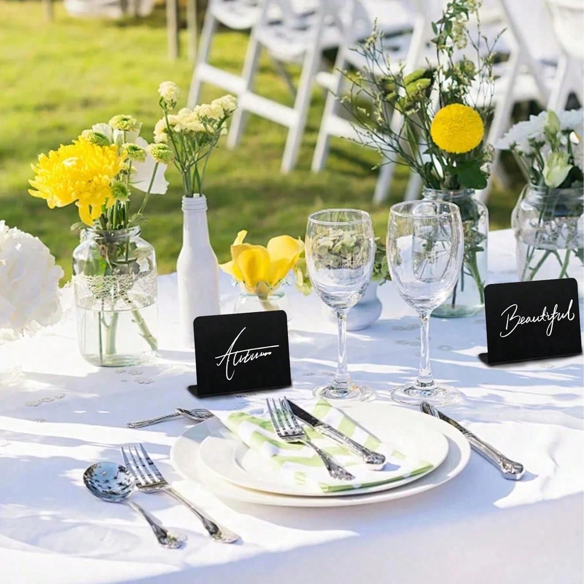 Mini Blackboard Signs Set of 1-12, Acrylic Material, Ideal for Food, Parties, Buffets, Weddings, Birthdays, Christmas, Graduations