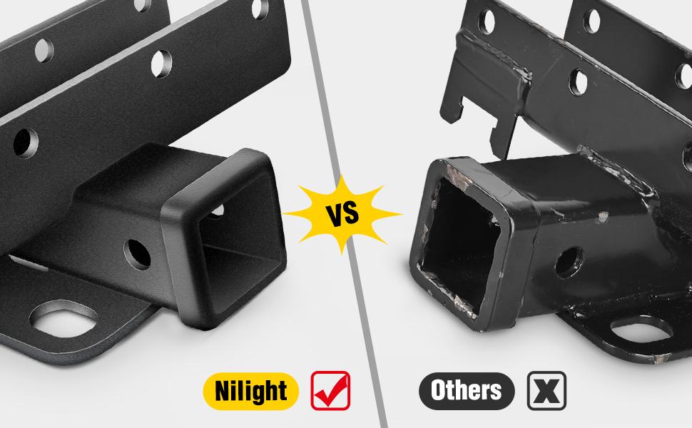 Nilight 2" inch Rear Bumper Tow Trailer Hitch Receiver Kit, Compatible for 2007-2018 Jeep Wrangler JK 4 Door & 2 Unlimited, w/4-Pin Wiring Harness Black dealsforyoudays Nilight 2" inch Rear Bumper Tow Trailer Hitch Receiver Kit, Compatible for 2007-2018 Jeep Wrangler JK 4 Door & 2 Unlimited, w/4-Pin Wiring Harness Black dealsforyoudays