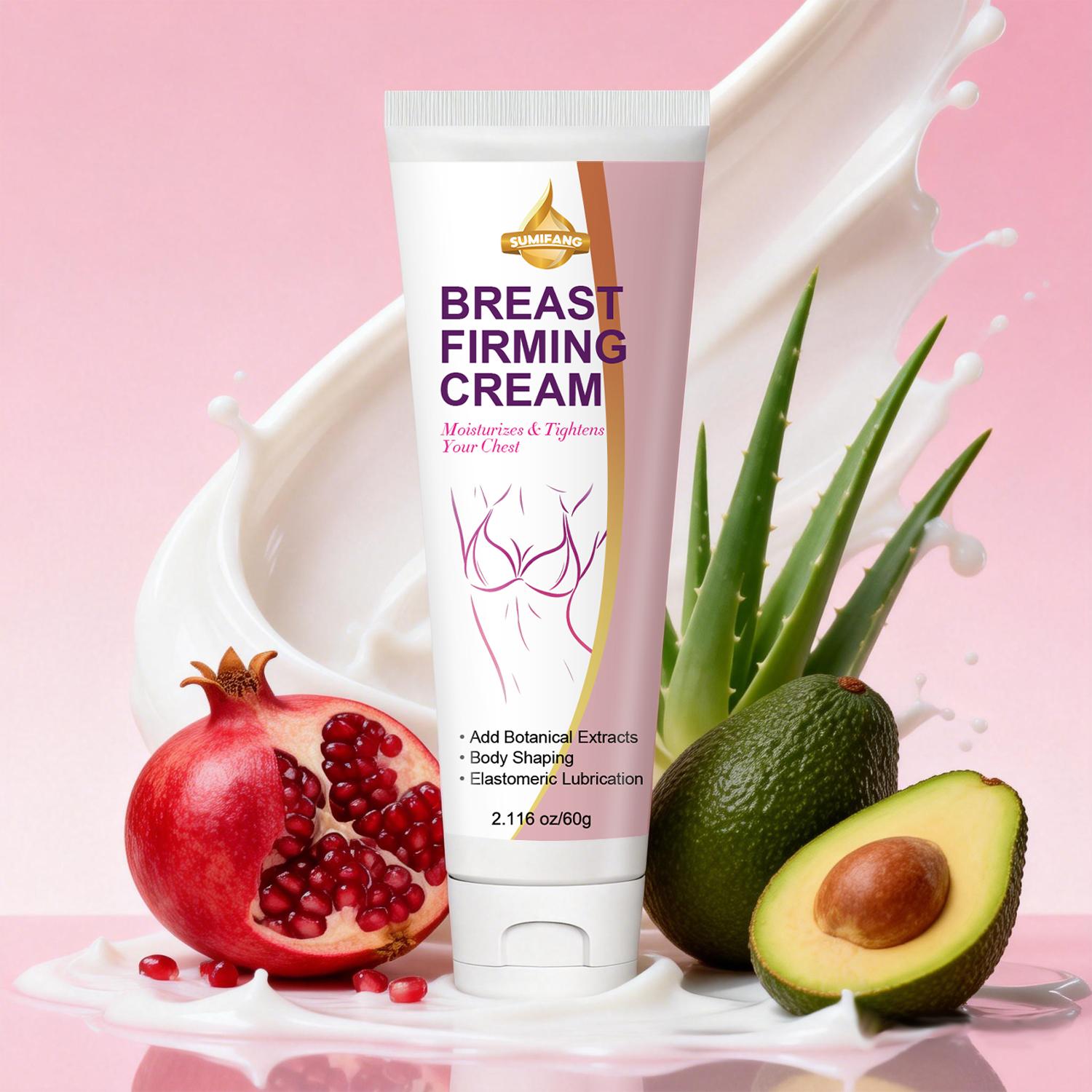 SUMIFANG Breast Firming Cream (60g) | Aloe Vera + Avocado Oil + Pomegranate Extract — Hydrates, Lifts, and Improves Sagging | Gentle, Non-Irritating Botanical Formula — Enhanced Results When Combined with Massage