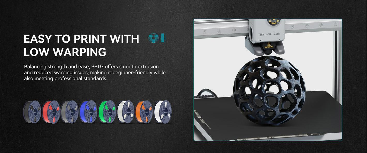 High Speed Matte PETG 3D Printer Filament 1KG Filament ​Low-Warping for​ Smooth Matte Finish