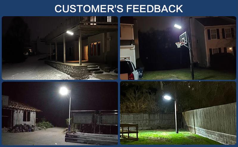 HYKOONT Solar Outdoor Street Lights Dusk to Dawn Auto Lighting up 6500K IP66 Waterproof 3-year-warranty Solar Security Light with Motion Sensor for Outdoor Garden Street Yard Fall Porch Decor