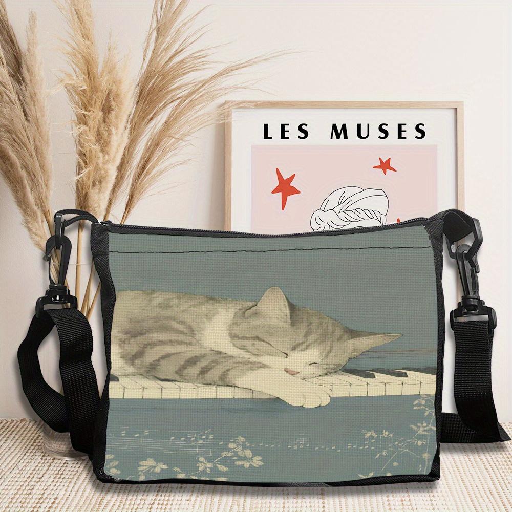 Street Graffiti Cat Illustration Series Printed Shoulder Bag 6.17