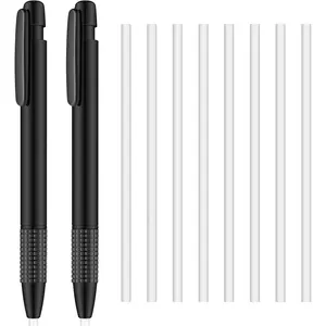 Retractable Eraser and Refill Mechanical 3.8 mm Pen Style Art Erasers for Artists Drawing Painting, Students Teachers Adults Office School Family (2 Packs)