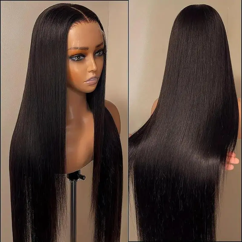 New European and American fashion natural wig, long straight hair with a middle part, full wig with 13*4 lace front.