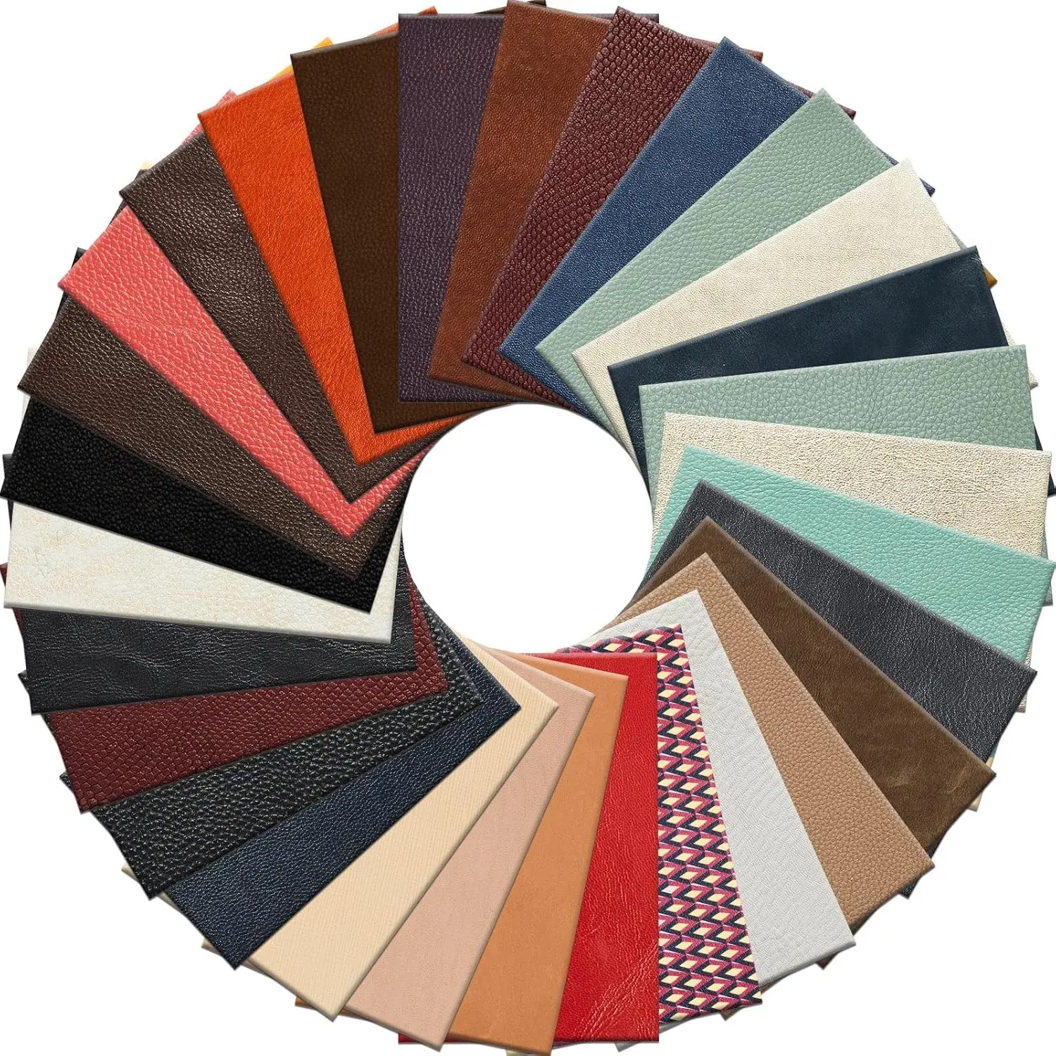 30 Pcs Genuine Leather Scraps for Craft 12 x 7.8 Inch Tooling Leather Sheets Material(Multicolor)