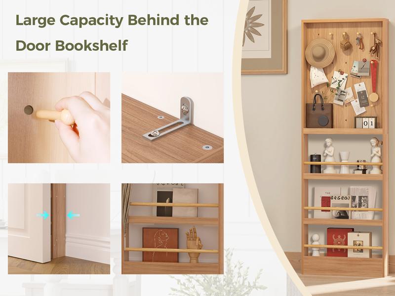 IRONCK Entryway Pegboard Organizer with Hooks,Hallway Storage Shelf for Entryway & Behind Door