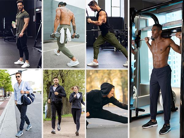 MAELREG Men's Golf Joggers Pants with Zip Pockets Stretch Lightweight Nylon Sweatpants Work Casual Athletic Track Pants Men SpringStatements