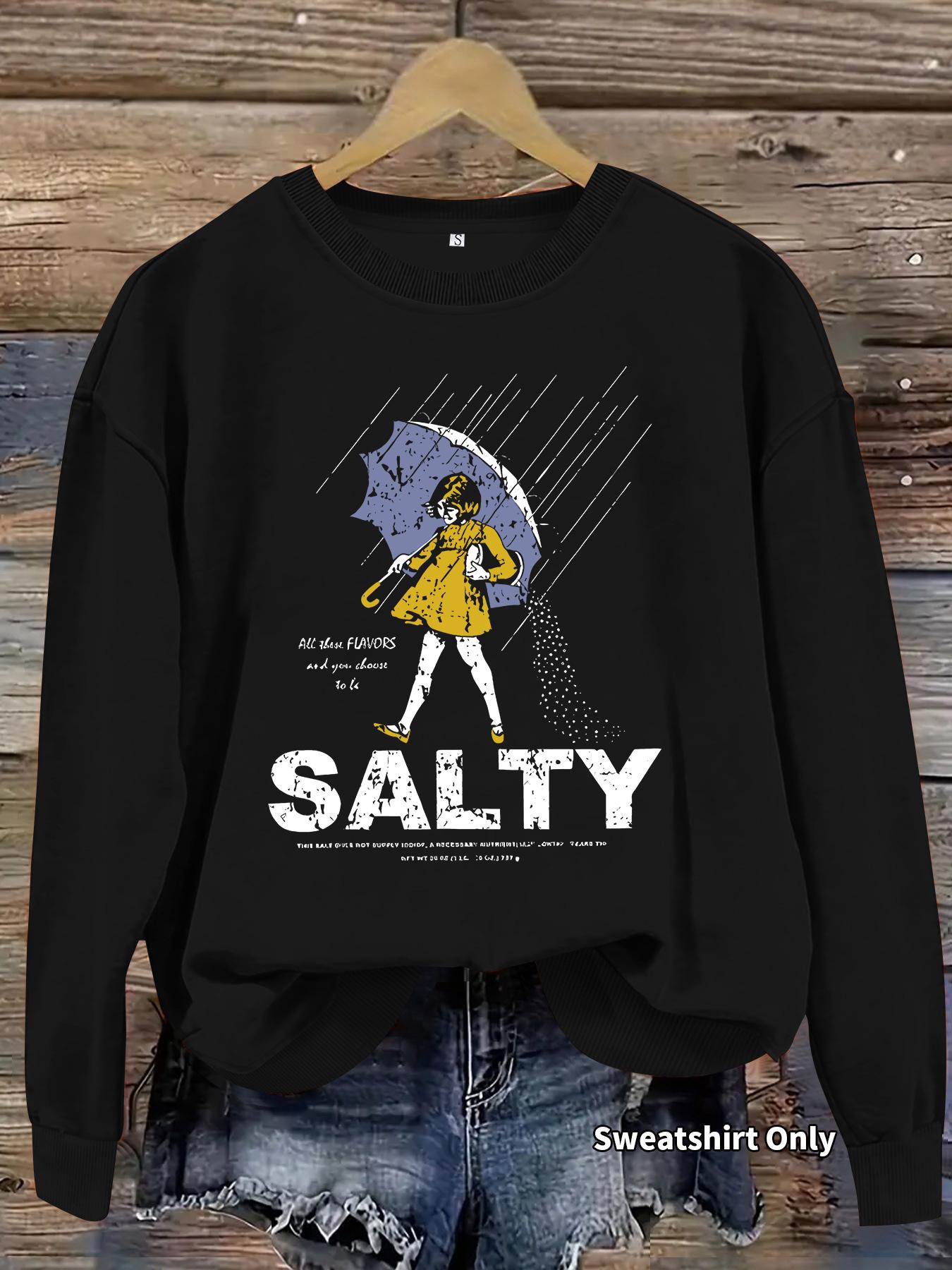 Women's Casual Graphic Pullover Sweater, Soft Long Sleeve Round Neck Sweatshirt, All Seasons Fitted Comfortable Fit