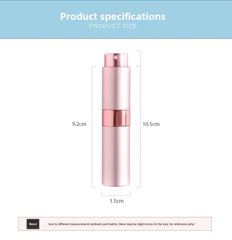 3pcs 8ml Refillable Perfume Atomizer Bottle Lightweight Travel Spray Bottles with Funnel Leak-Proof Empty Cologne Container for Traveling, Daily Use & Essential Oils Glass