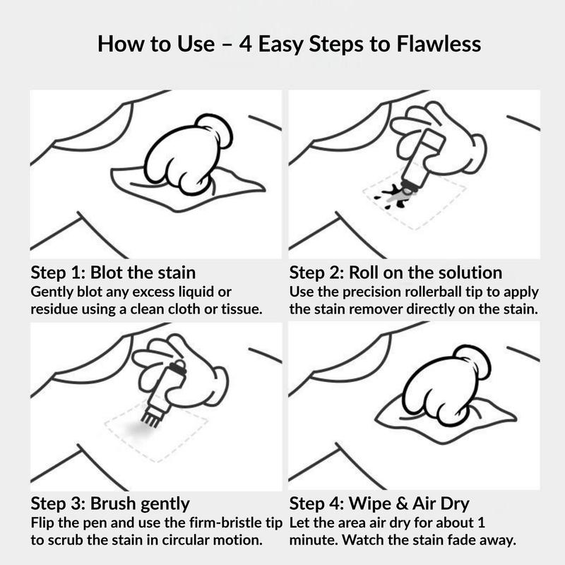 ElephantKiss Double-Action Stain Remover Pen – Instant Spot Cleaner for Clothes, Travel-Size Vegan Formula, Works on Food, Coffee, Wine Stains, Fits in Purses ElephantKiss Double-Action Stain Remover Pen – Instant Spot Cleaner for Clothes, Travel-Size Vegan Formula, Works on Food, Coffee, Wine Stains, Fits in Purses