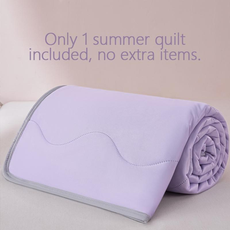 Double-Sided Cooling Summer Blanket, Soft Lightweight Quilted Design, Breathable Fabric for Hot Weather, Multi-Color Options, All-Season Use