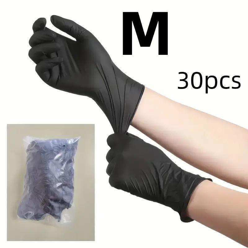 Deep Nitrile Disposable Gloves, Lightweight Multi-Functional Household Kitchen Gloves, Lead-Free, Alcohol-Free, Essential for Home Cleaning, Pet Care & Hair Dyeing